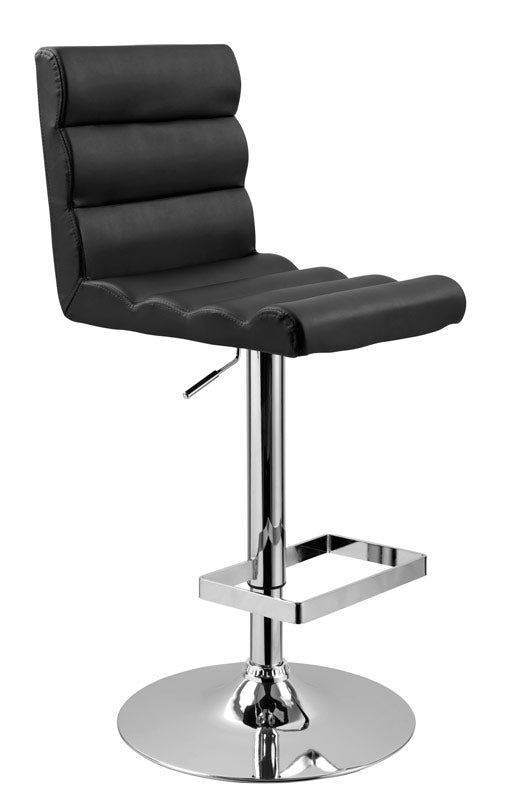 T1066 Eco-Leather Black Contemporary Bar Stool