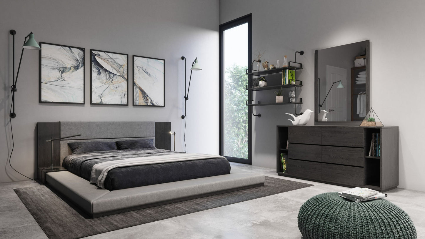 Eastern King Nova Domus Jagger Modern Grey Bedroom Set