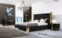 Load image into Gallery viewer, Modrest Token - California King Modern Black + Gold Bed + Nightstands
