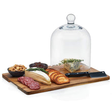 Load image into Gallery viewer, 4-Piece Cheese Board Set with Glass Dome
