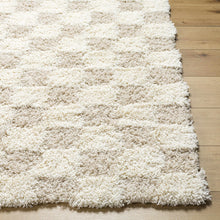 Load image into Gallery viewer, Atira Light Brown Checkered Area Rug
