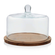 Load image into Gallery viewer, Flat Cake Stand with Glass Dome
