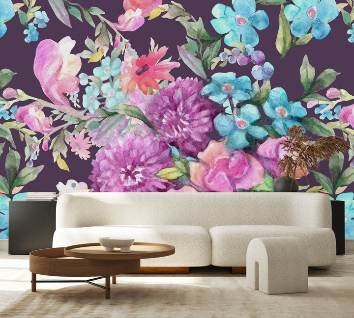 Purple Floral Wallpaper
