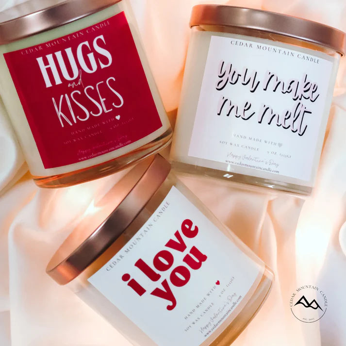 You Light Up My World - Valentine's Day Soy Candle - 9 oz Whiskey Glass Jar - Choose Your Scent