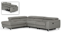 Load image into Gallery viewer, Divani Casa Versa - Modern Grey Teco-Leather Left Facing Sectional Sofa with Recliner
