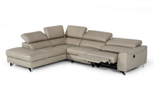 Load image into Gallery viewer, Divani Casa Versa - Modern Light Taupe Teco-Leather Left Facing Sectional Sofa with Recliner
