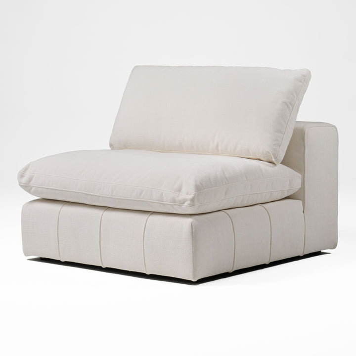 Divani Casa Vicki - Modern Off-White Fabric Modular Armless Seat