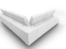 Load image into Gallery viewer, Coronelli Collezioni Viola - Italian Contemporary White Leather Left Facing Sectional Sofa
