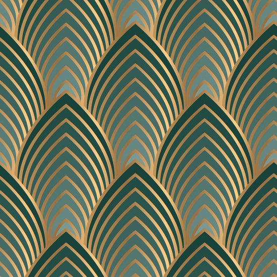 Green and Gold Design Wallpaper
