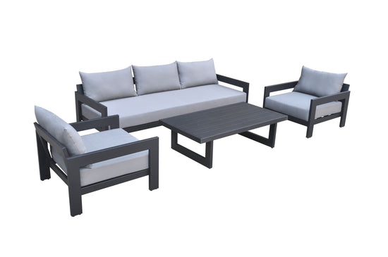 Renava Wake - Outdoor Dark Charcoal Sofa Set