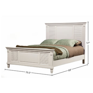 Winchester Shutter Panel Bed, White