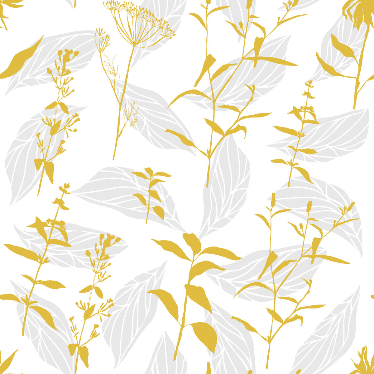 Yellow Herbs Wallpaper