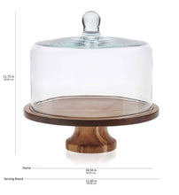 Load image into Gallery viewer, Footed Cake Stand with Glass Dome
