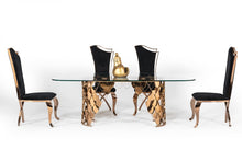 Load image into Gallery viewer, Modrest Javier Modern Glass &amp; Rosegold Dining Table
