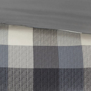 Ridge - Grey 100% Polyester Microfiber Printed Brushed Herringbone 7pcs Comforter Set