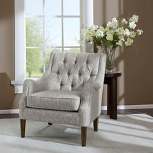 Load image into Gallery viewer, Qwen Button Tufted Accent Chair - Grey
