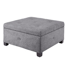Load image into Gallery viewer, Aspen Button Tufted Storage Ottoman - Charcoal

