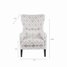 Load image into Gallery viewer, Arianna Swoop Wing Chair - Grey/White
