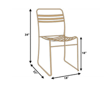 Load image into Gallery viewer, Tobin Stacking Dining Chair - Brass ( Set of 4 )
