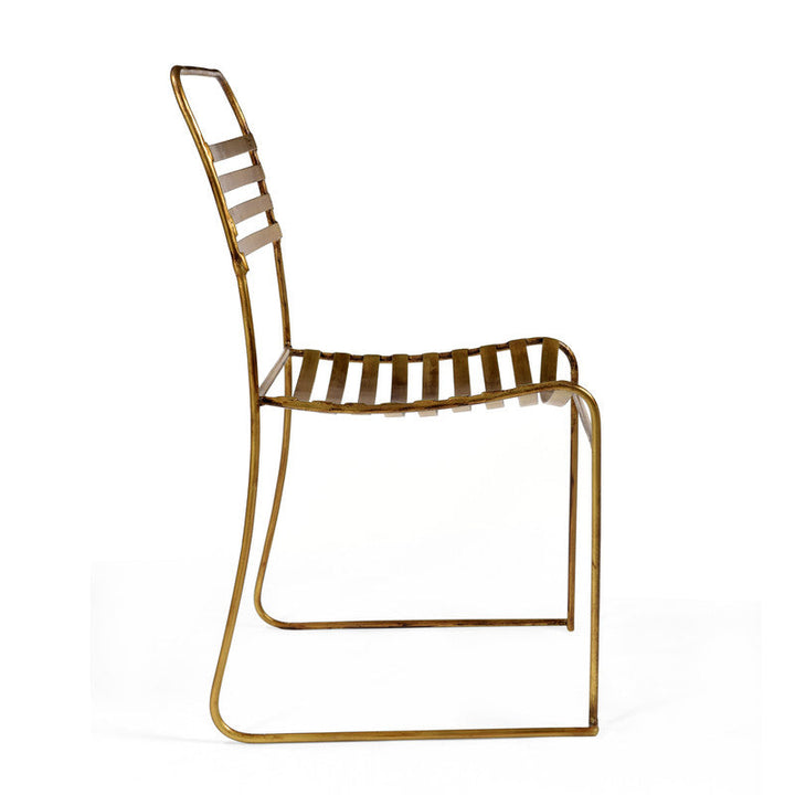 Tobin Stacking Dining Chair - Brass ( Set of 4 )