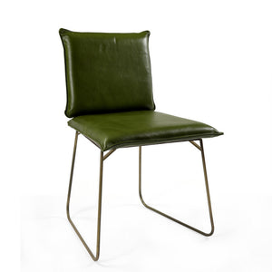 Carlson Leather Dining Chair, Green (Set of 2)