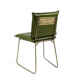 Carlson Leather Dining Chair, Green (Set of 2)