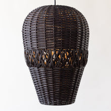 Load image into Gallery viewer, Bean Rattan Pendant, Black
