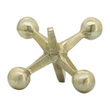 Load image into Gallery viewer, Gold Metal Jacks Decor, 5&quot;
