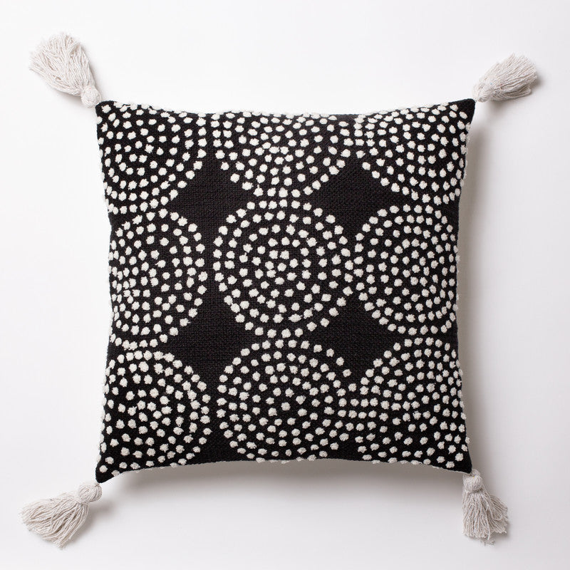 9-Dot Black Cushion