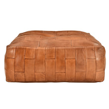 Load image into Gallery viewer, Eastwood Leather Ottoman, Square
