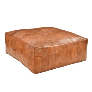 Eastwood Leather Ottoman, Square