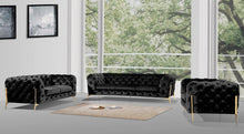 Load image into Gallery viewer, Divani Casa Sheila Modern Black Velvet Sofa Set
