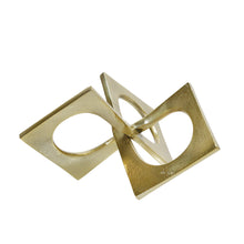 Load image into Gallery viewer, Metal 9&quot; Linked Square Decor, Gold
