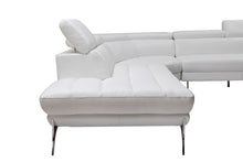 Load image into Gallery viewer, Divani Casa Graphite - Modern White Leather Left Facing Sectional Sofa
