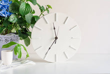 Load image into Gallery viewer, Minimal Raised Clock, 12 Inch, White
