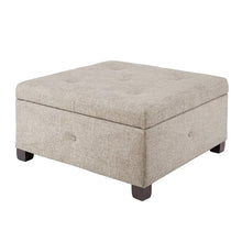 Load image into Gallery viewer, Aspen Button Tufted Storage Ottoman - Sand
