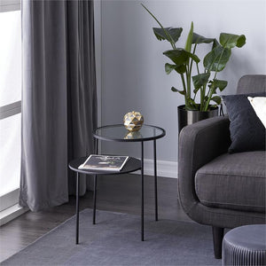 Black Metal Modern Accent Table