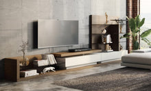 Load image into Gallery viewer, Modrest Jefferson Modern Walnut and White High Gloss TV Unit
