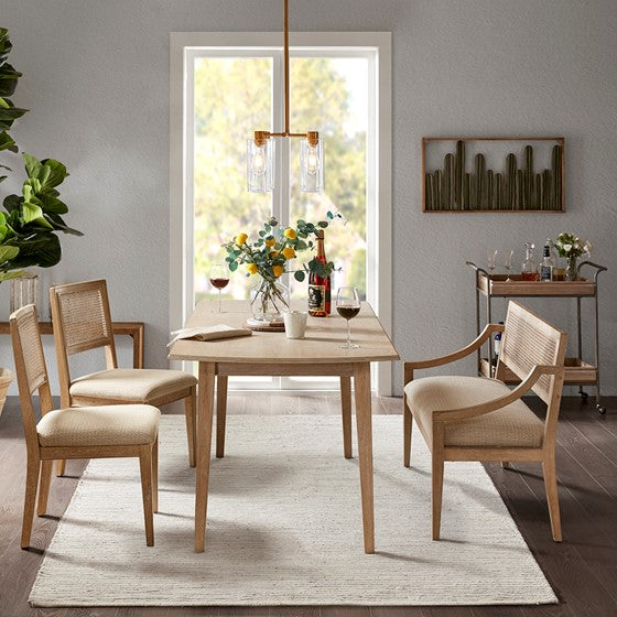 Kelly Dining Side Chair, Light Brown (Set of 2)