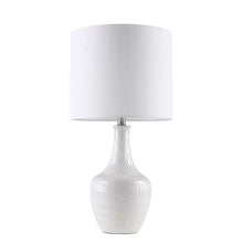 Load image into Gallery viewer, Celine Ceramic table Lamp - White
