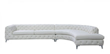 Load image into Gallery viewer, Divani Casa Kohl - Contemporary White RAF Curved Shape Sectional Sofa with Chaise
