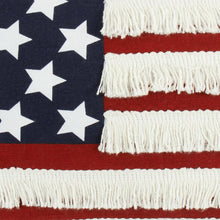 Load image into Gallery viewer, American Flag Fringe Decorative Pillow
