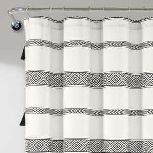Ava Yarn Dyed Cotton Shower Curtain