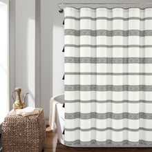 Load image into Gallery viewer, Ava Yarn Dyed Cotton Shower Curtain
