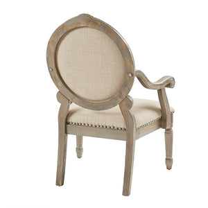 Brentwood Exposed Wood Arm Chair - Beige