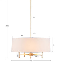 Load image into Gallery viewer, Presidio Chandelier - Gold/White

