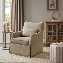 Load image into Gallery viewer, London Skirted Swivel Chair - Tan
