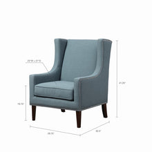 Load image into Gallery viewer, Barton Wing Chair - Blue
