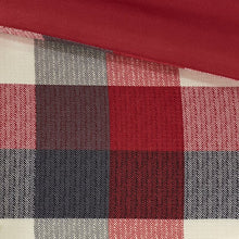 Load image into Gallery viewer, Ridge - Red 100% Polyester Microfiber Printed Brushed Herringbone 7pcs Comforter Set
