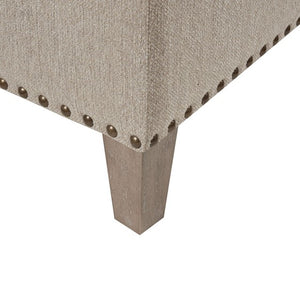 Lindsey Tufted Square Cocktail Ottoman - Taupe
